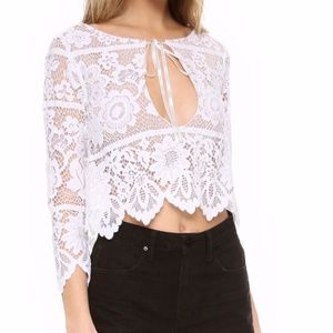For Love and Lemons Gianna Crop Top